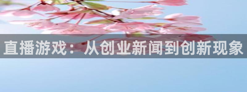 多彩娱乐怎么注册：直播游戏：从创业新闻到创新现象