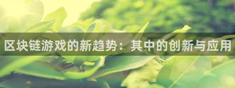 多彩娱乐下载：区块链游戏的新趋势：其中的创新与应用